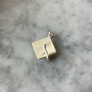 Sterling Graduation Cap Charm